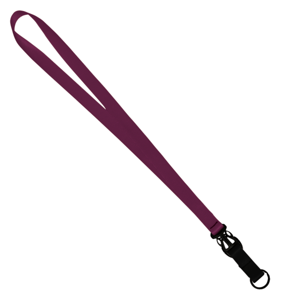 3/4" Multi color (Top and bottom) Nylon Lanyard with Plastic Slide Buckle R 317