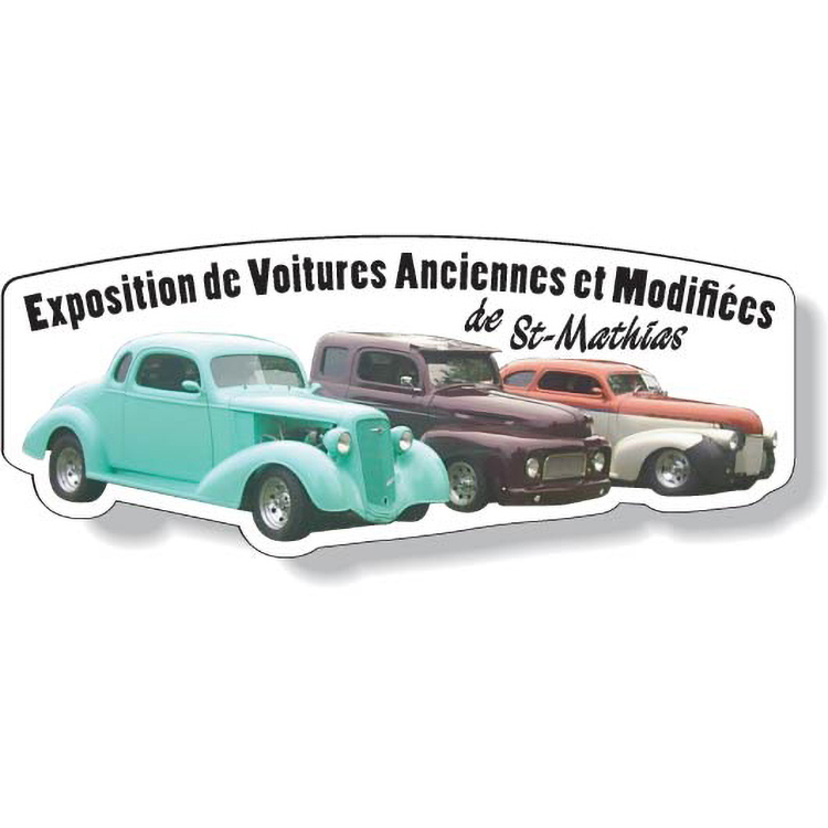 Custom .035 Magnet 11 to 12 sq/in High Res Full Colour, White Vinyl Topcoat