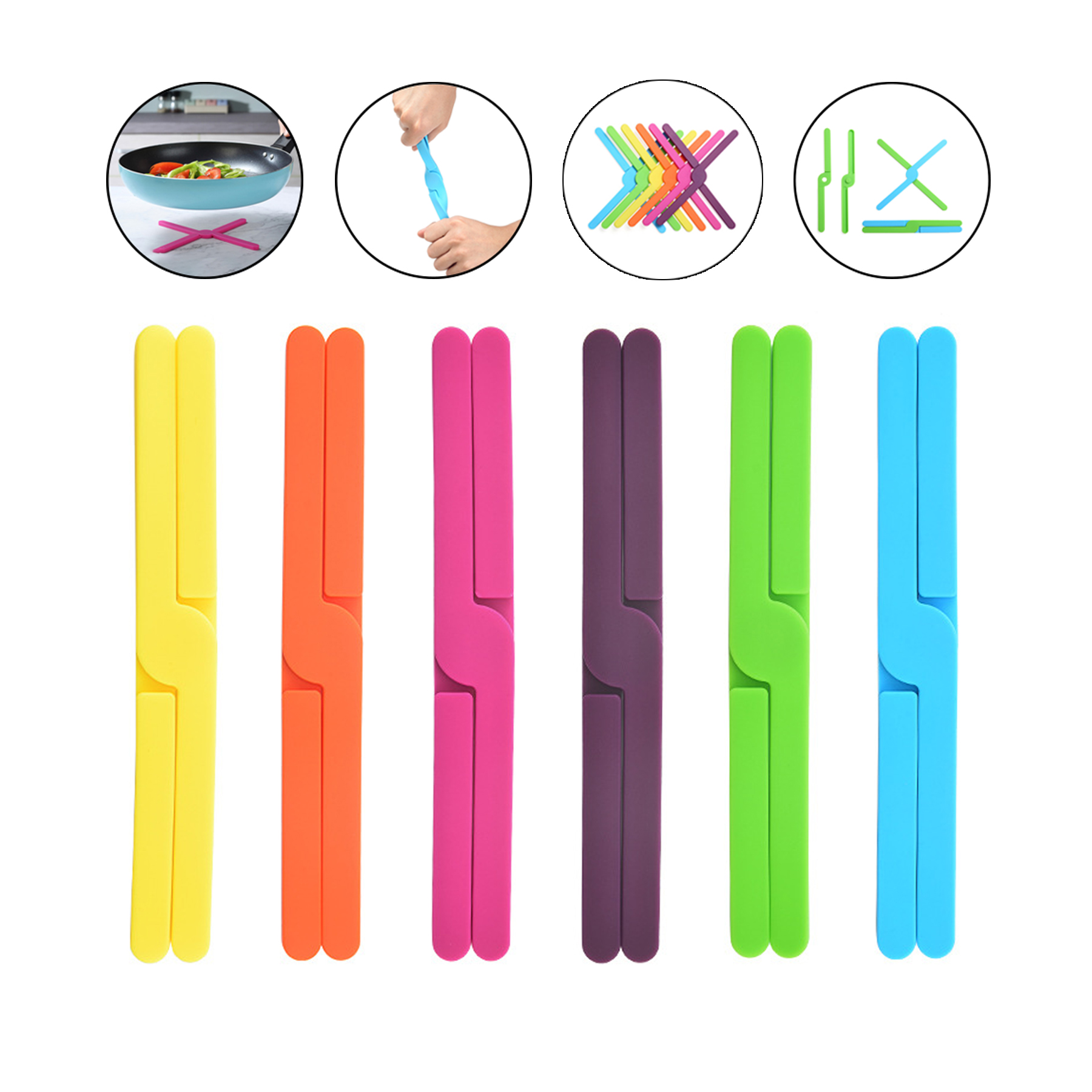 Portable Detachable Heat Insulation Silicone Pot Mat 2