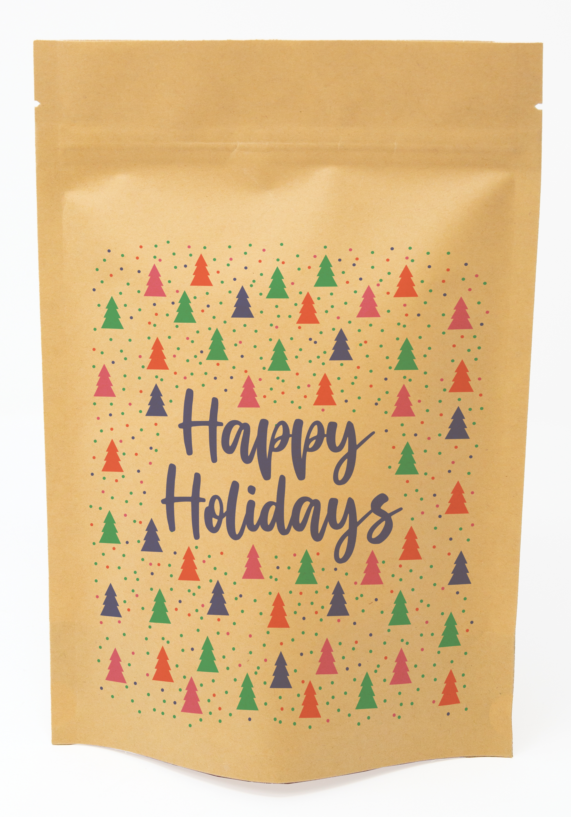 Bold Christmas Trees Predesigned Kraft Barrier Pouch (6"W x 9"H x 3"D)