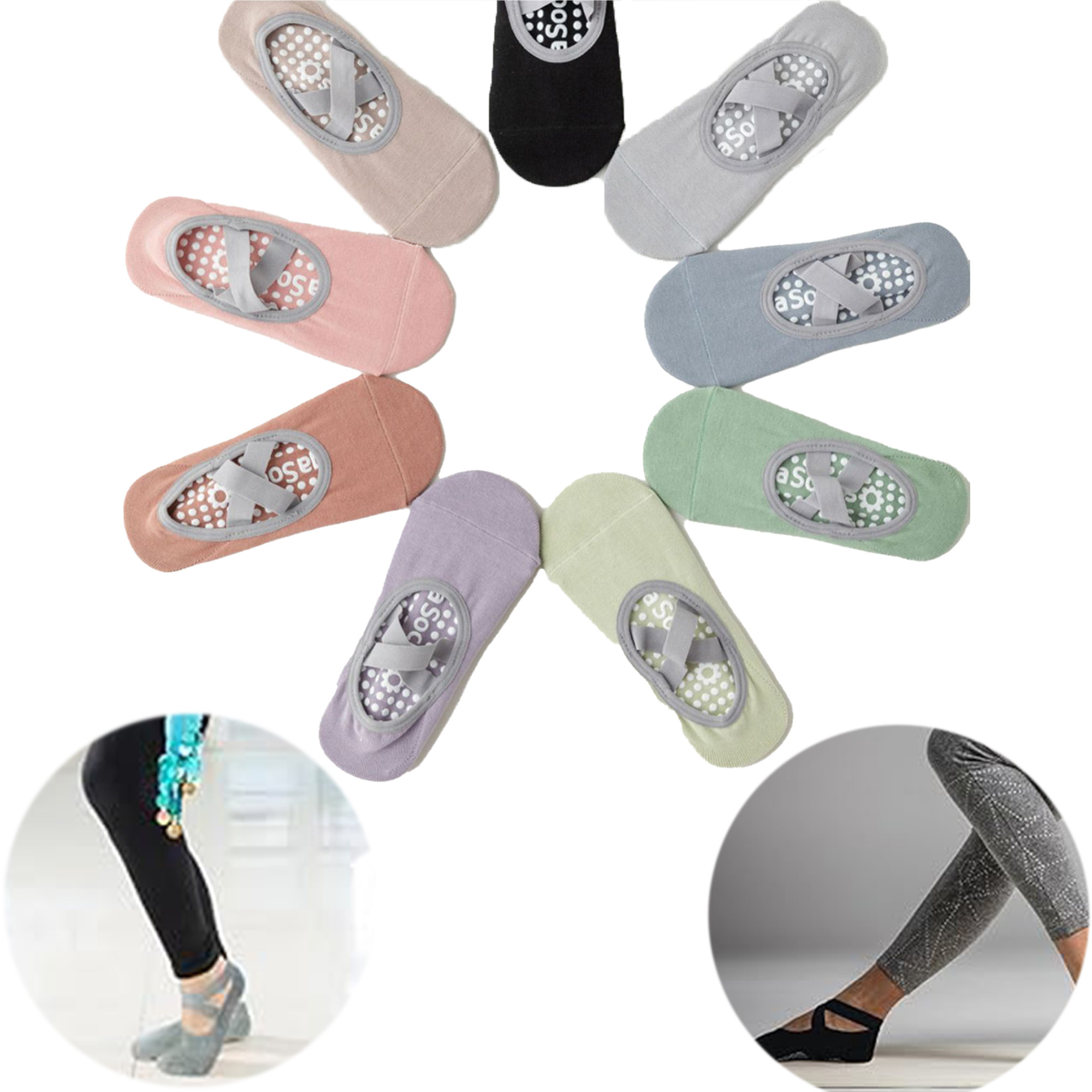 Non Slip Sock with Straps 3
