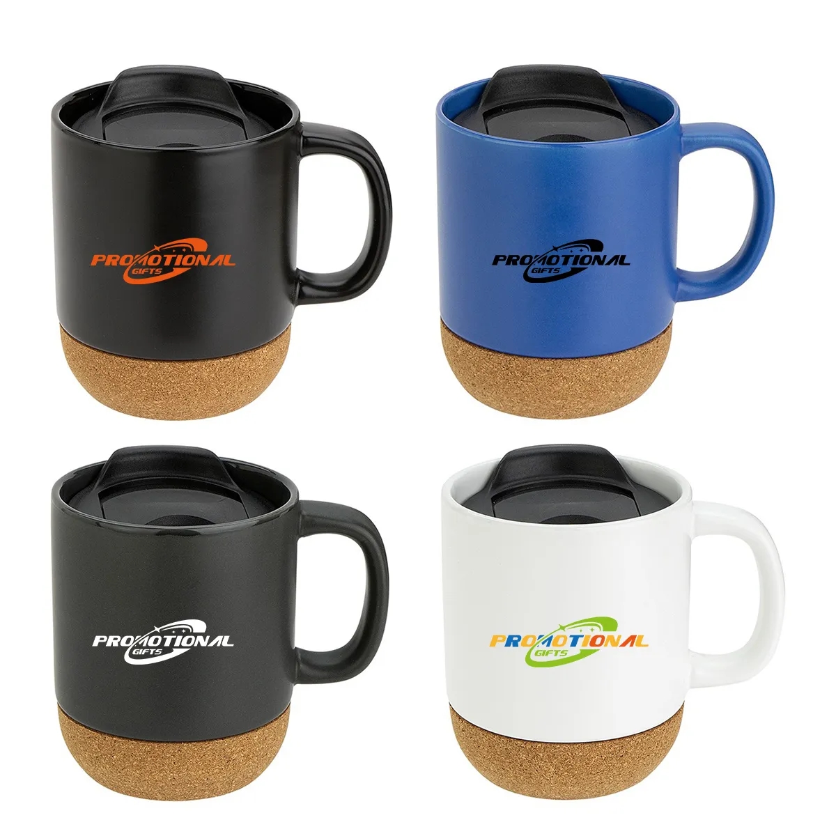 14 oz Ceramic Mug with Cork Base 2