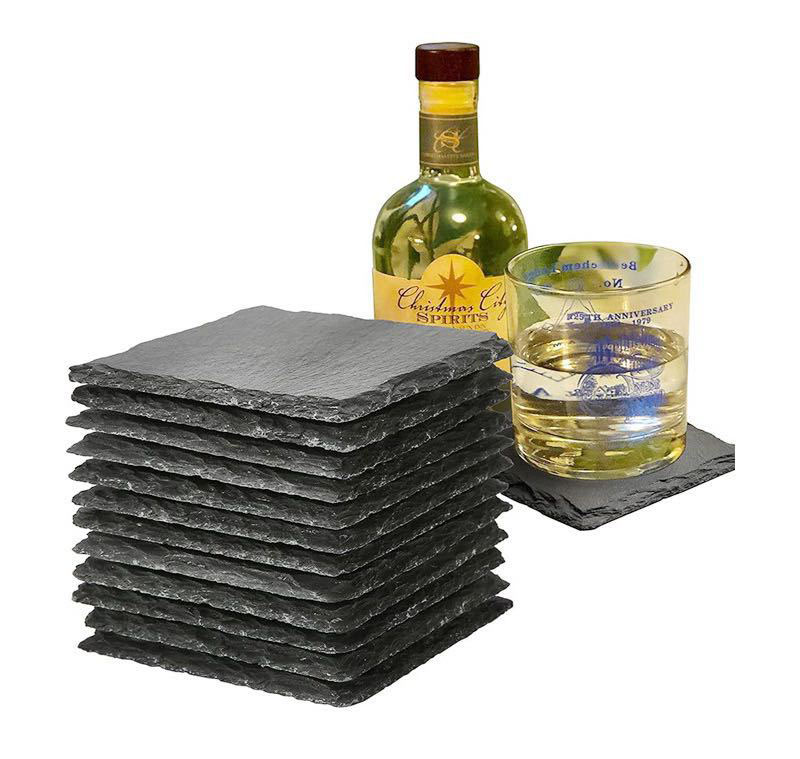 Square Slate Rock Stone Coasters 2