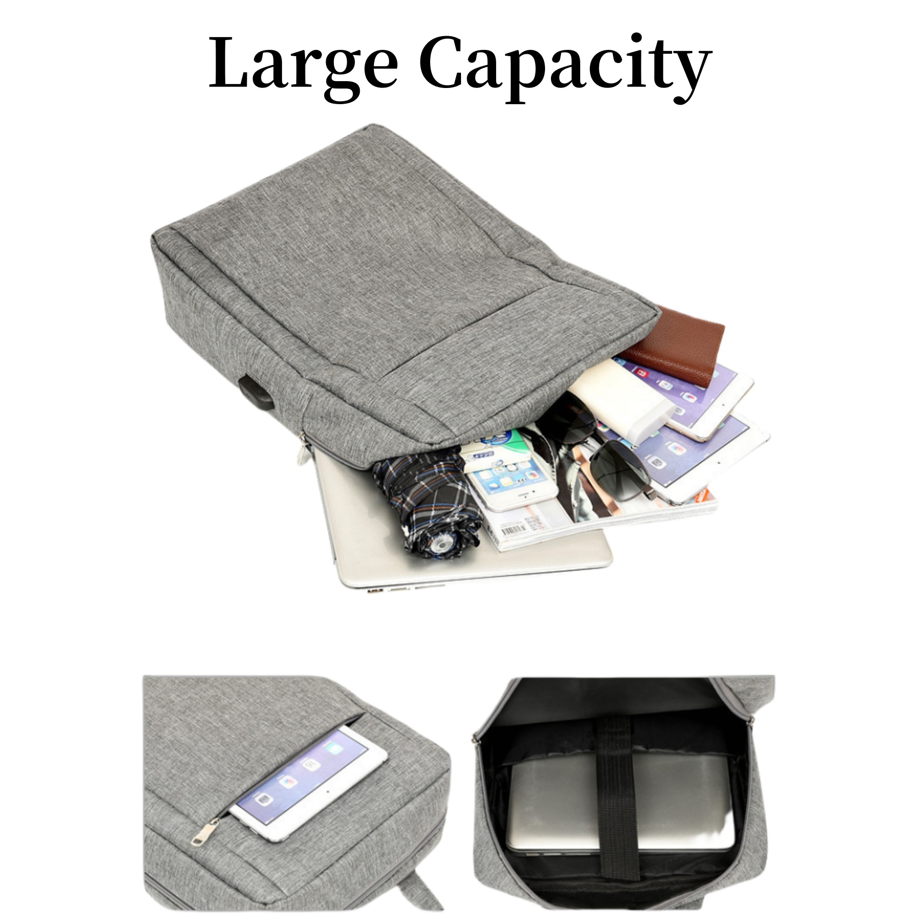 15.6 inch Travel Laptop Backpack with USB Charging Port 9