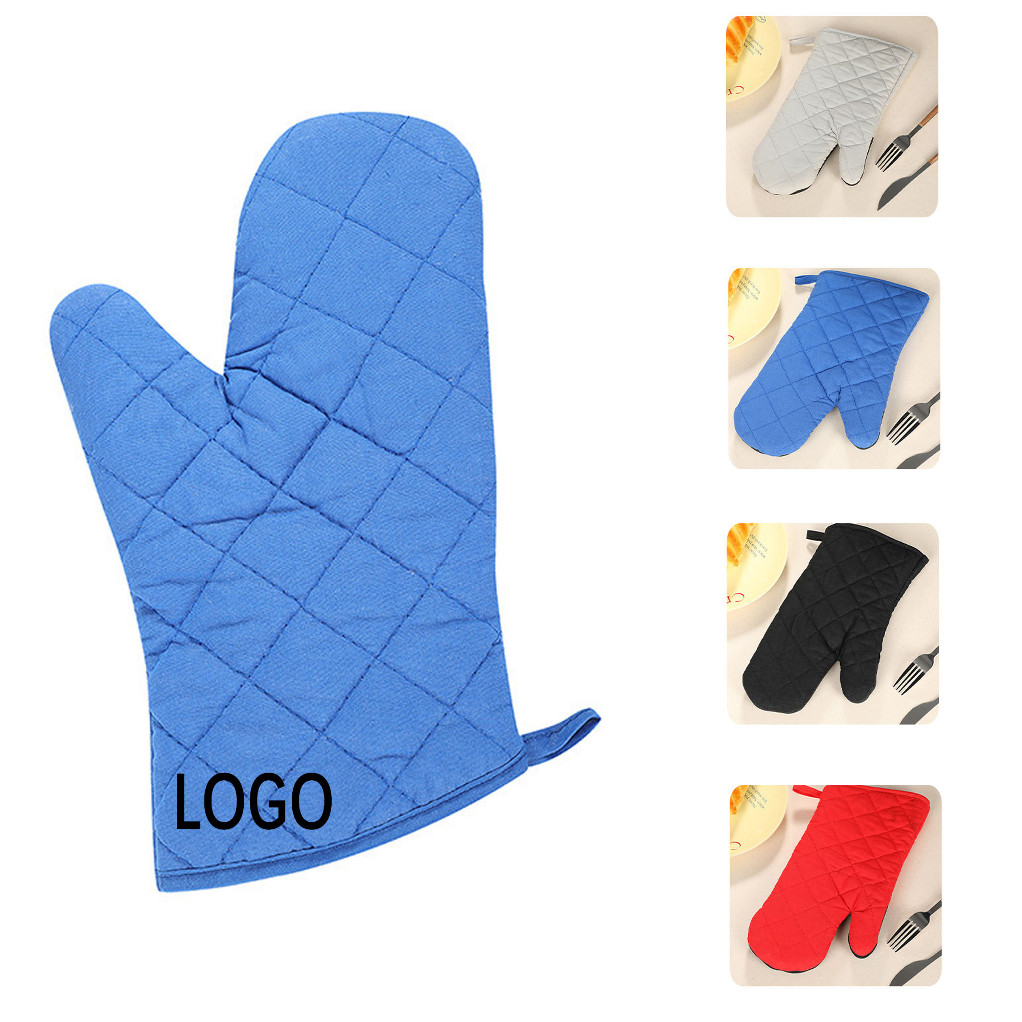 Heat Resistant Cotton Linen Oven Mitts For Kitchen Use 4