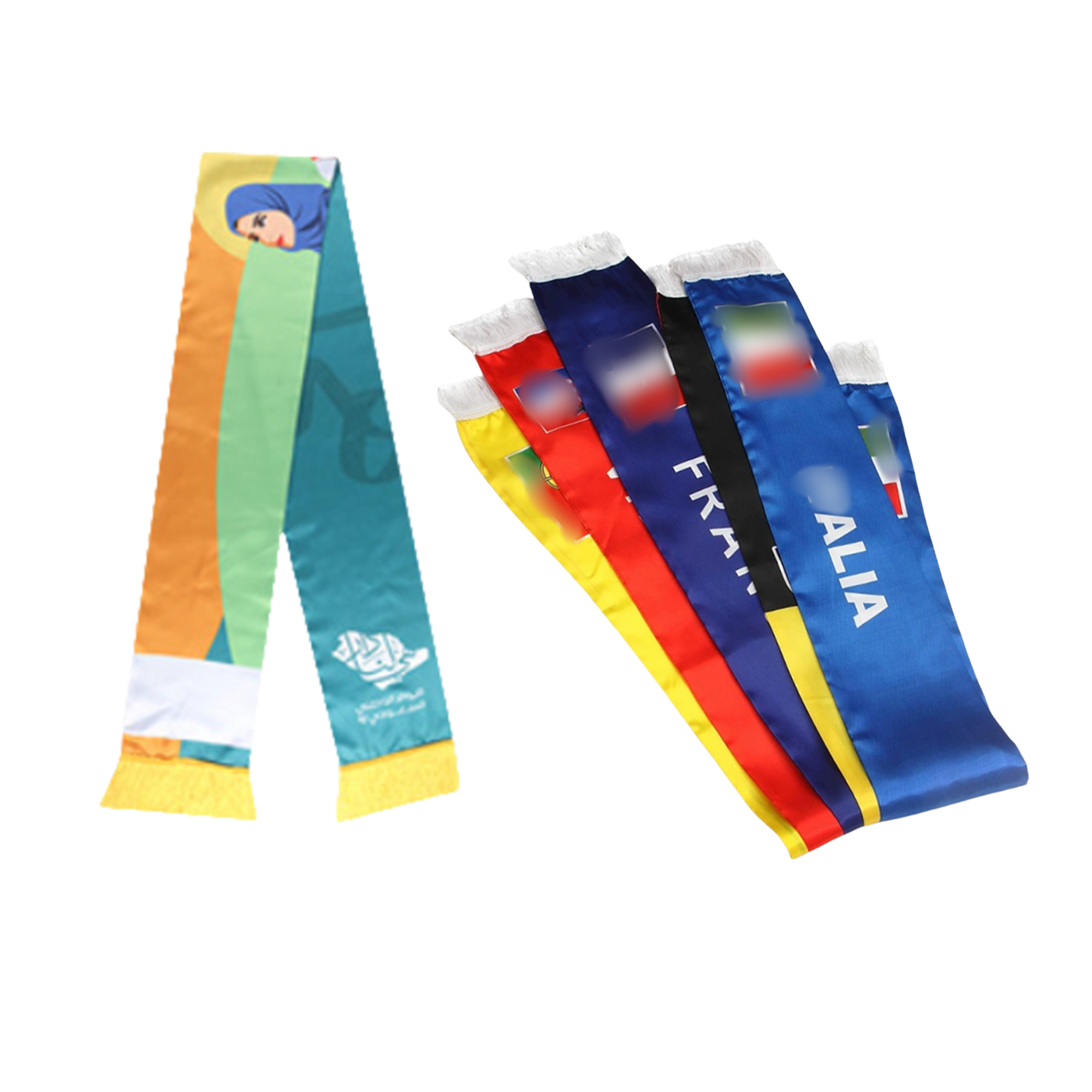 Double-Sided Football Fans Scarf With Fringe 2