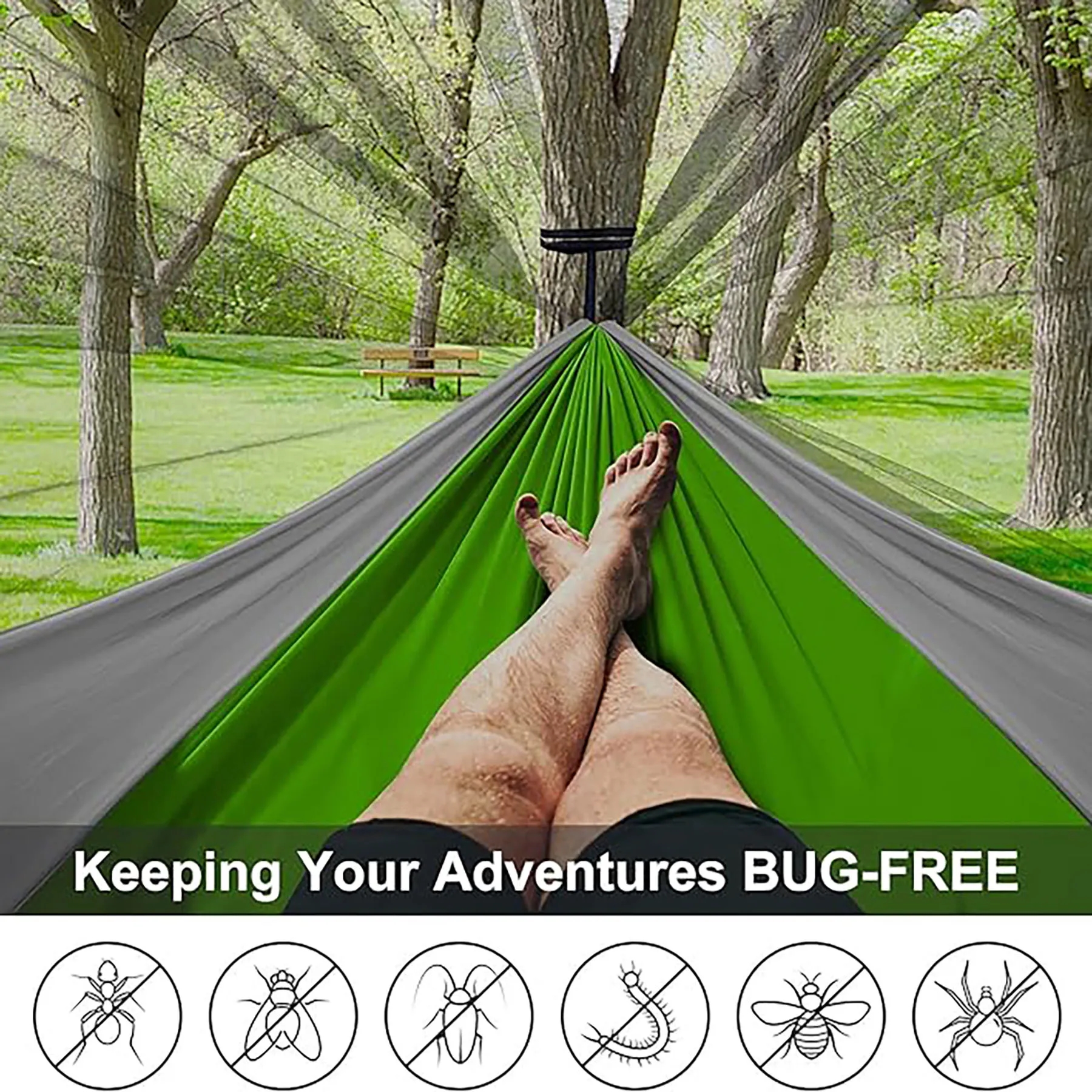 Camping Hammock with Mosquito Net 10