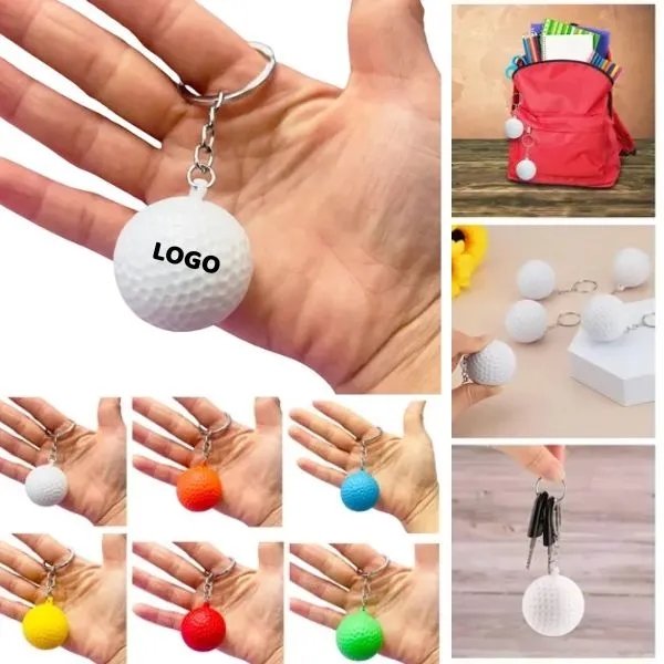 Colorful Golf Ball Keychain - Unique Sports Accessory 3
