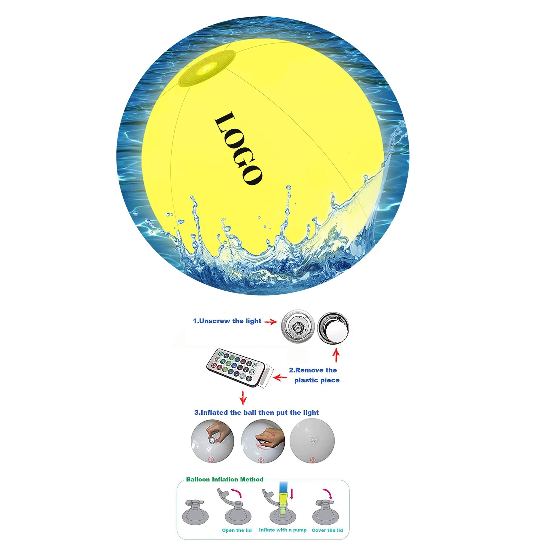 16'' LED Beach Ball