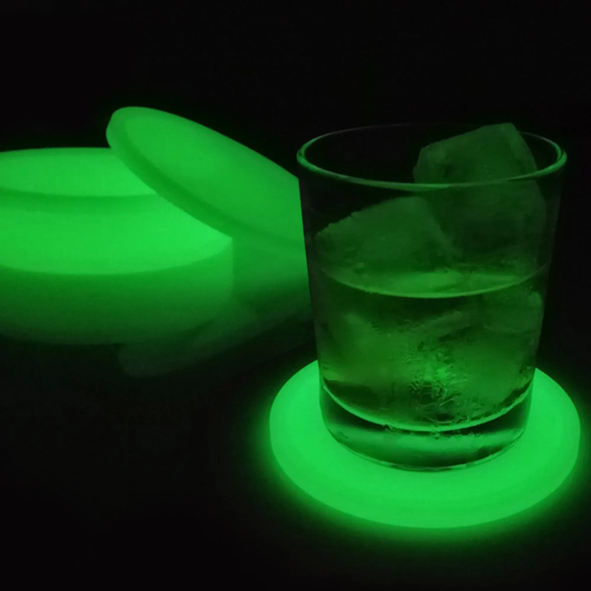 Round Silicone Coasters luminous Coffee Heat Insulation Pads 3