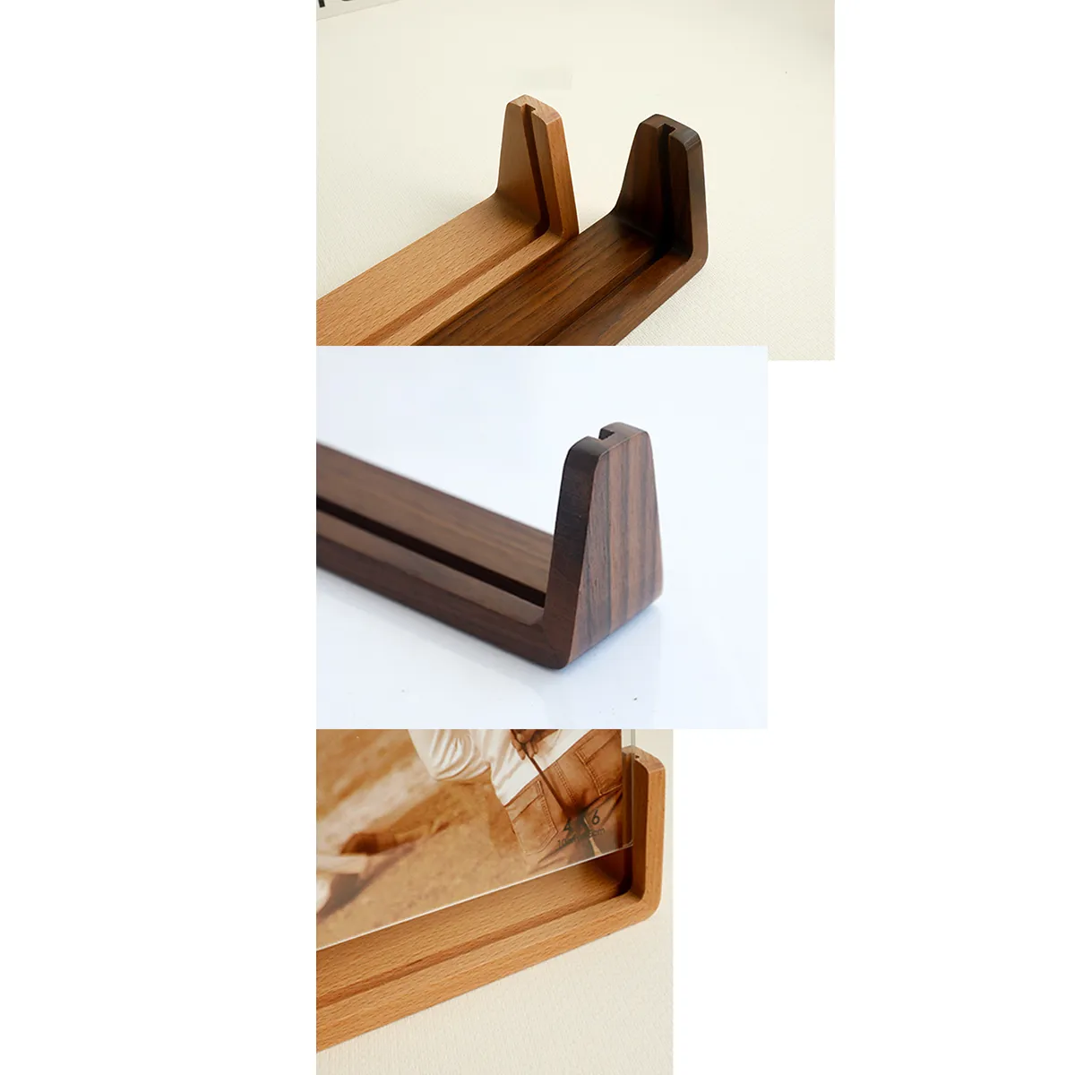 5 Pack U Shape Transparent Beech Creative Photo Frame 4