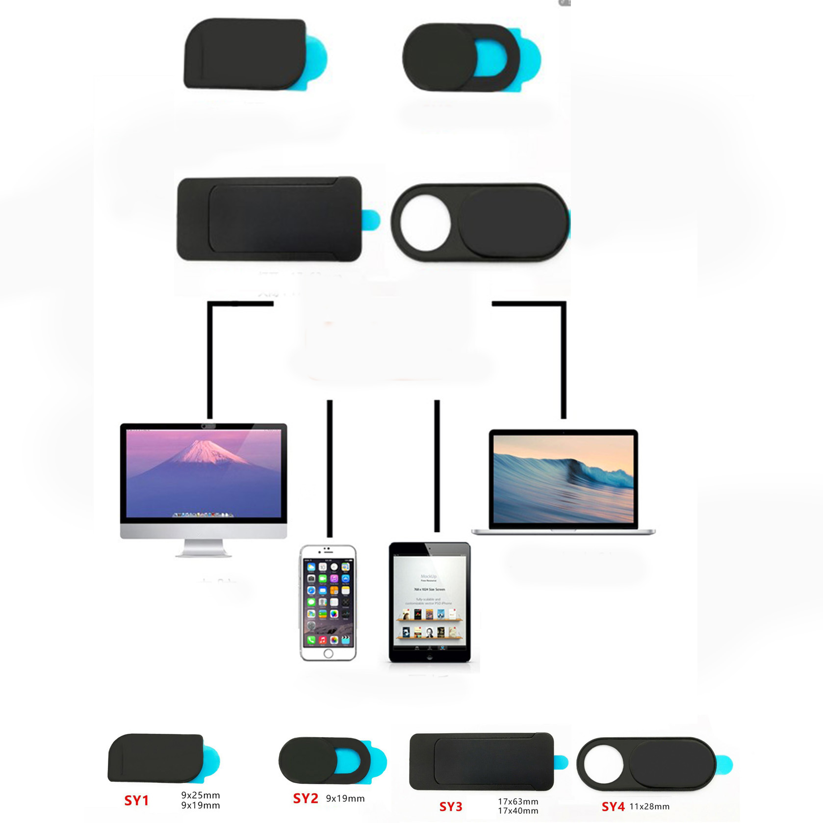 Plastic Security / Privacy Protection Webcam Cover 2