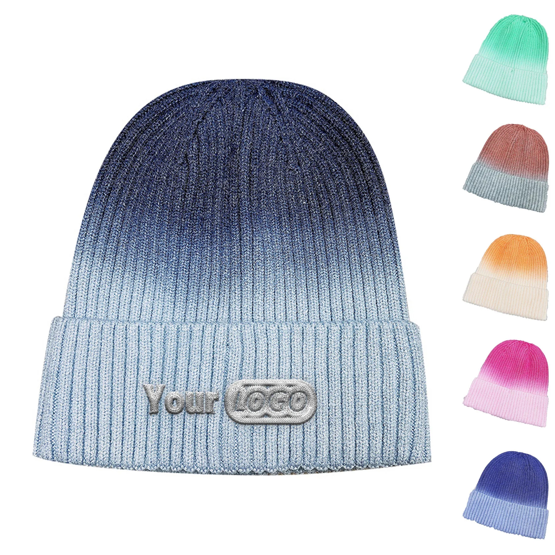Gradient Color Knitted Beanie 2