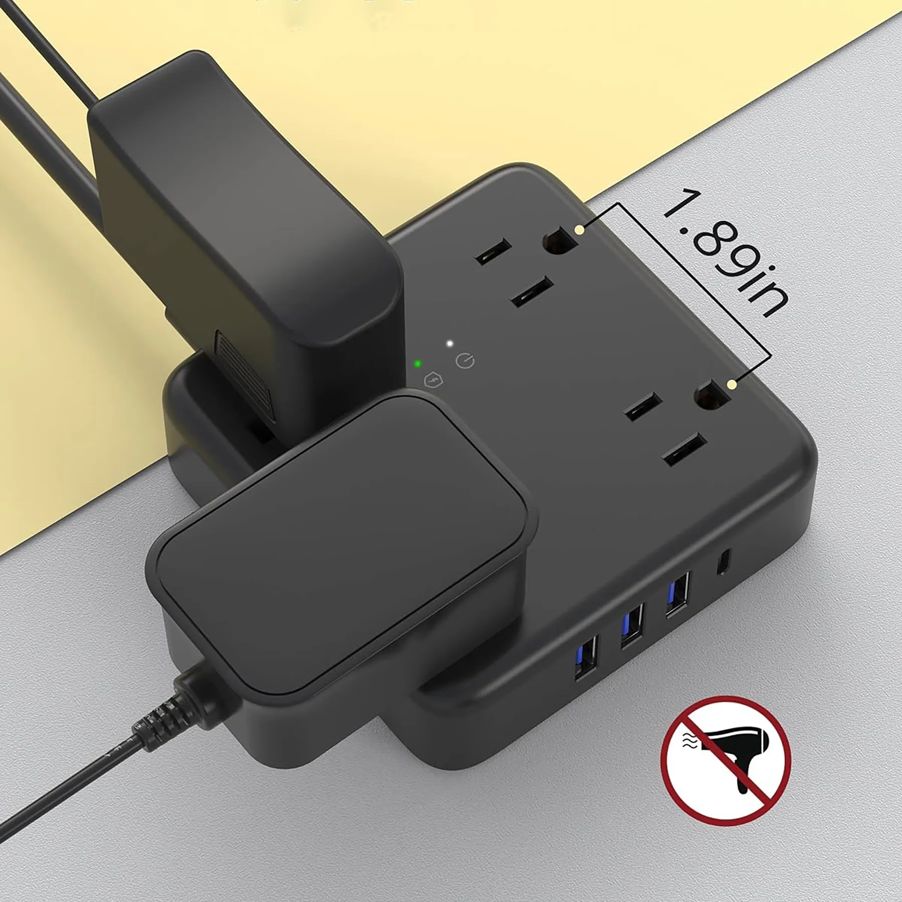 6ft Surge Protector Power Strip USB Charging Ports 6