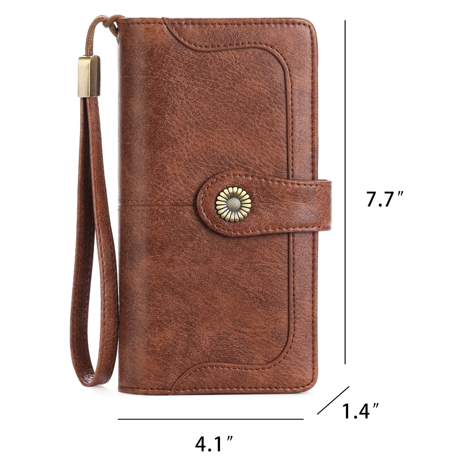 Long Style Zipper PU Leather Wallet 7
