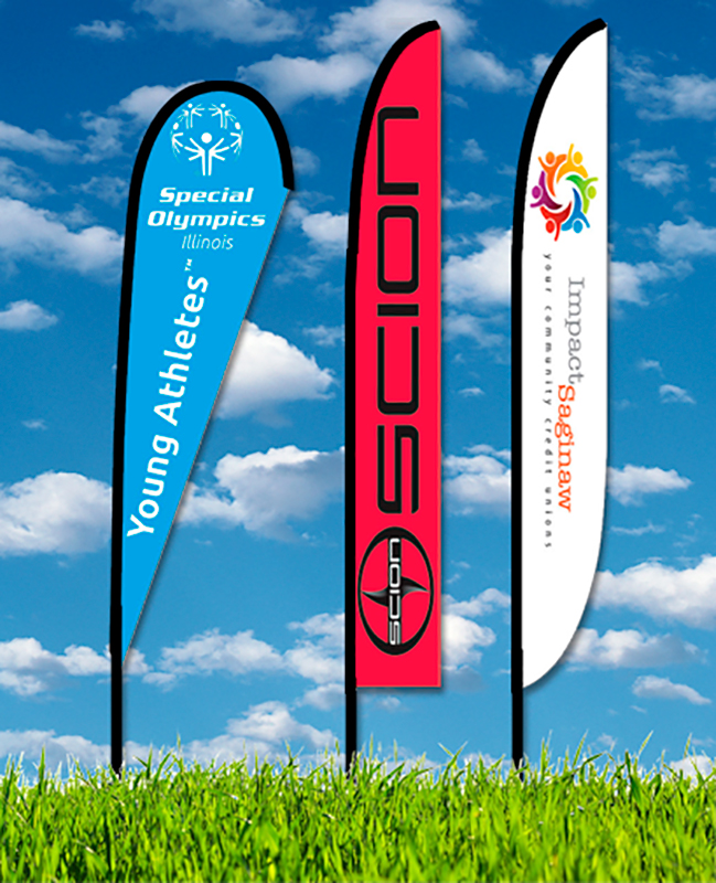 Zoom 6 Flag w/ Stand - 19.7ft Double Sided Graphic 3