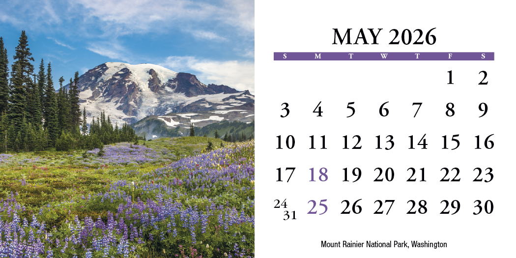 HotLine® Products Scenic America® Desk Tent Calendar 6