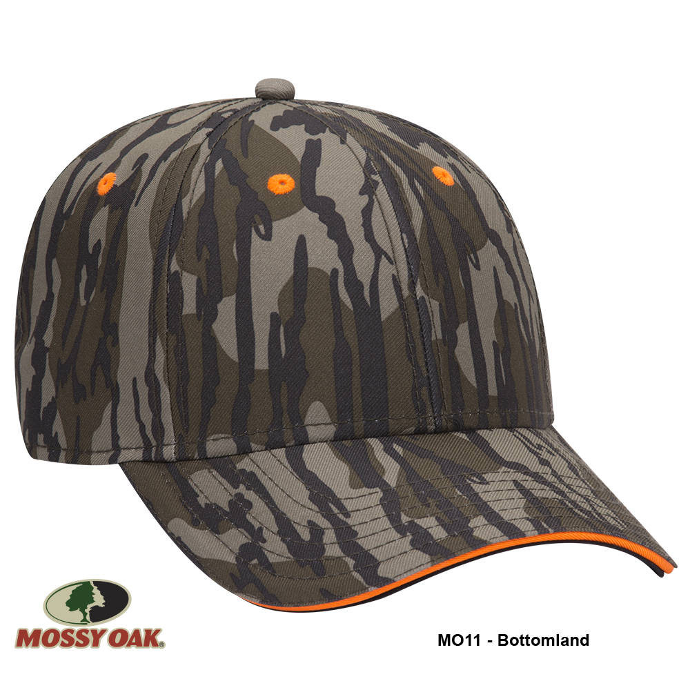 OTTO CAP® Mossy Oak Camouflage Sandwich Visor 6 Panel Low Profile Baseball Cap 9