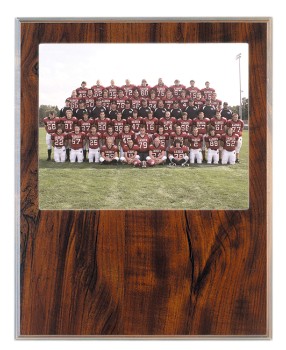 11-1/2" x 15" Cherry Finish Slide-In Frame Plaque 2