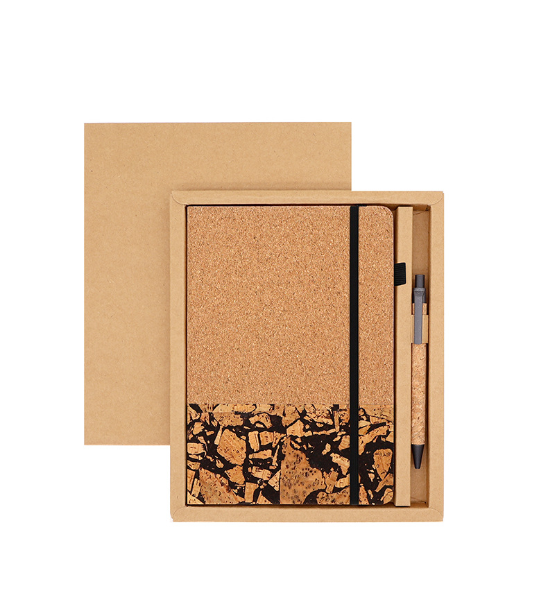 Cork Softcover Vegan A5 Ruled Notebook Set 4