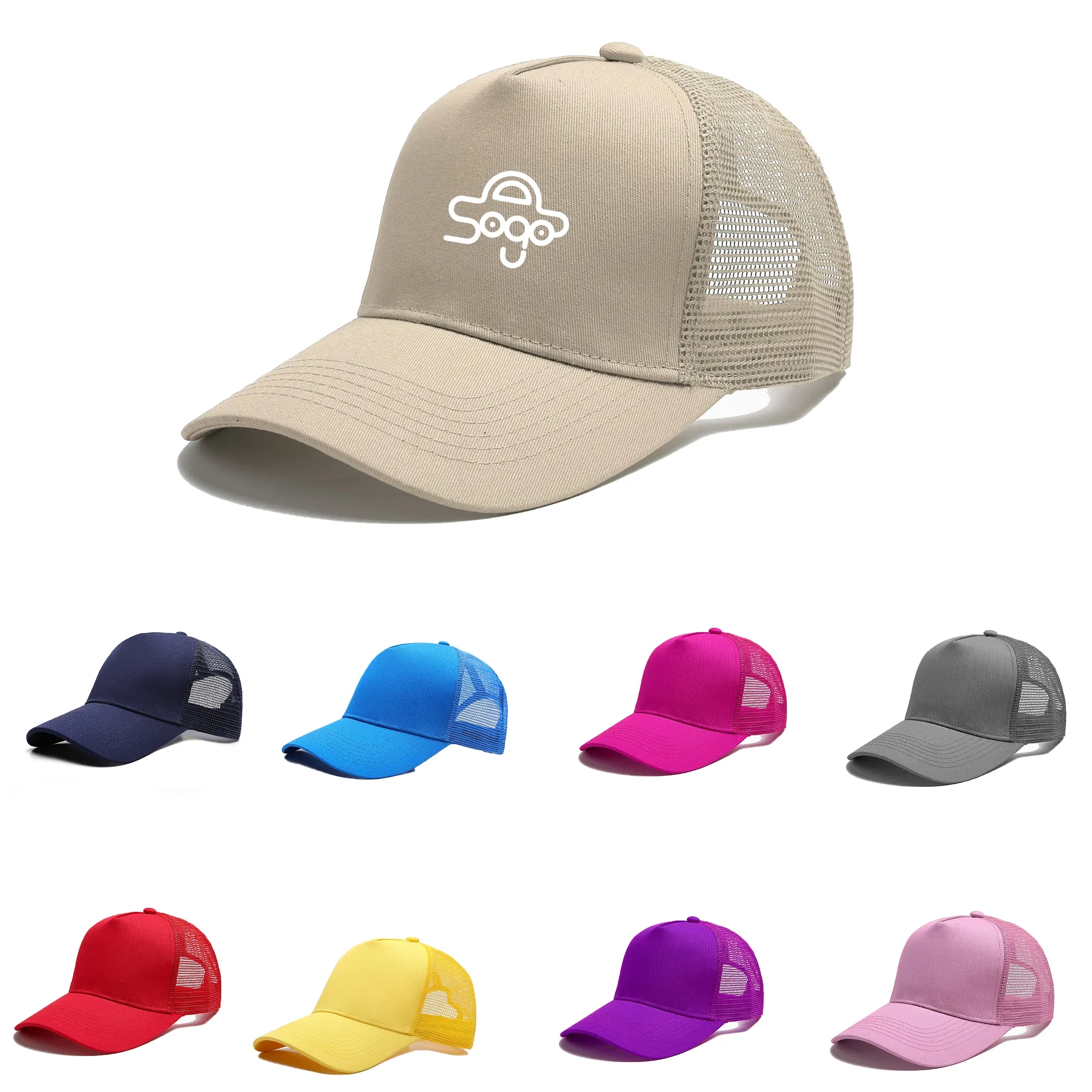 5 Panel Mesh Back Cotton Baseball Cap