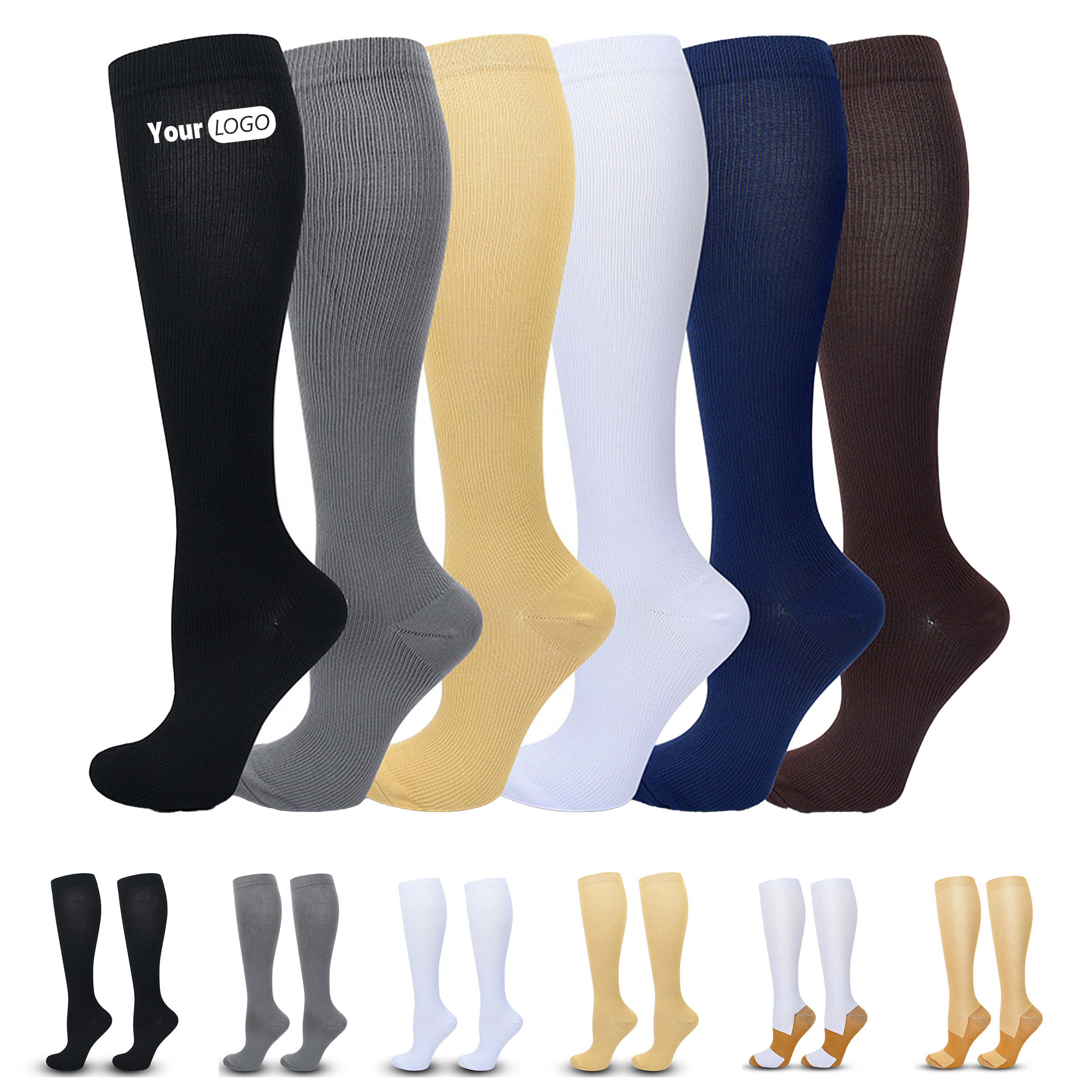 Spandex Wrap Calf Running Elastic Socks 4