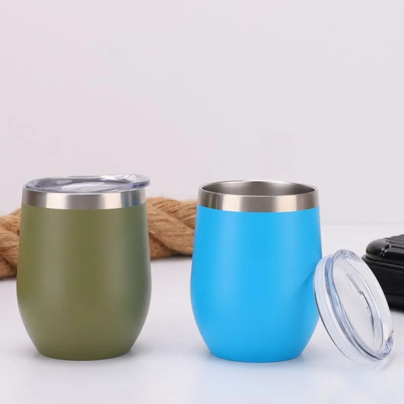 12oz Eggshell Shape Stainless Steel Insulated Mug 7
