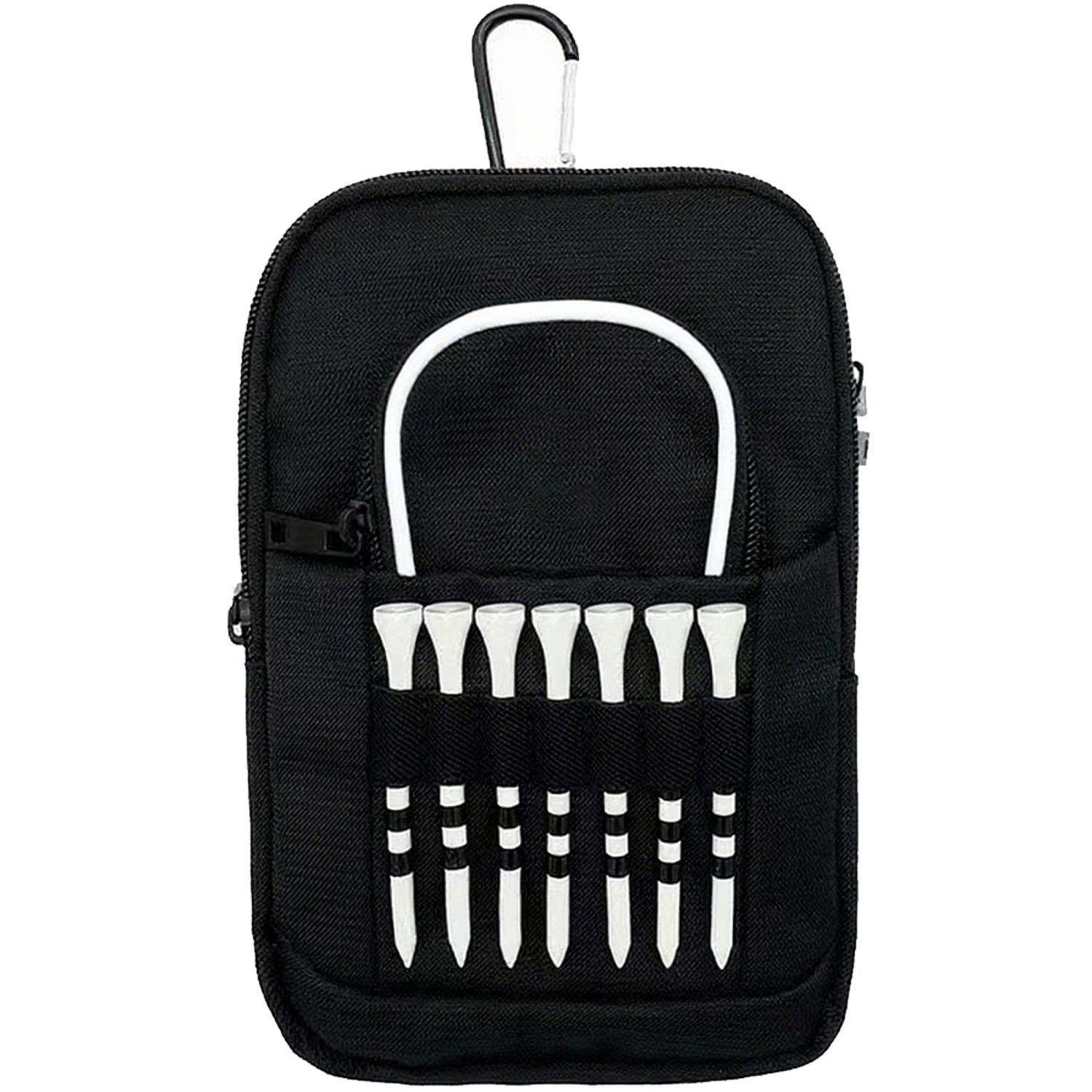 Multi Functional Nylon Golf Accessory Pouch w/ Carabiner 2