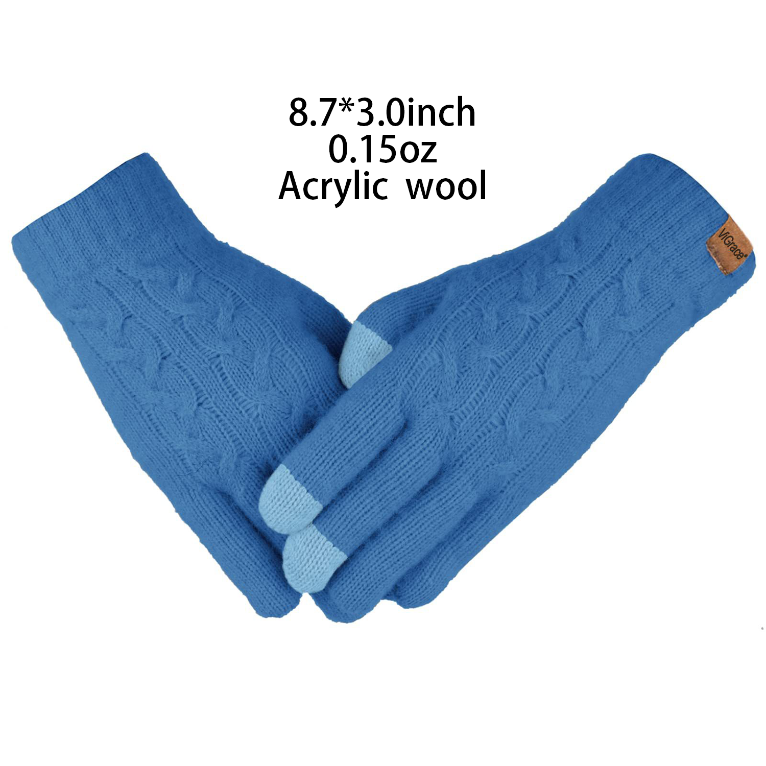 Women's Touch Screen Gloves, Warm Wool, Fleece-Lined Mittens 1