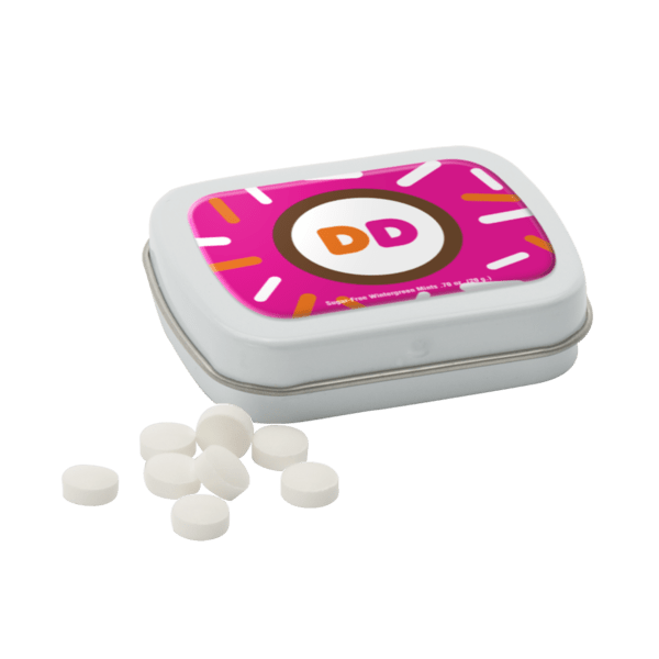 Sugar Free Mints in a Small Rectangular Hinged Tin 14