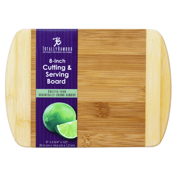 Two-Tone Bar 8" x 5-3/4" Bamboo Cutting Board 3