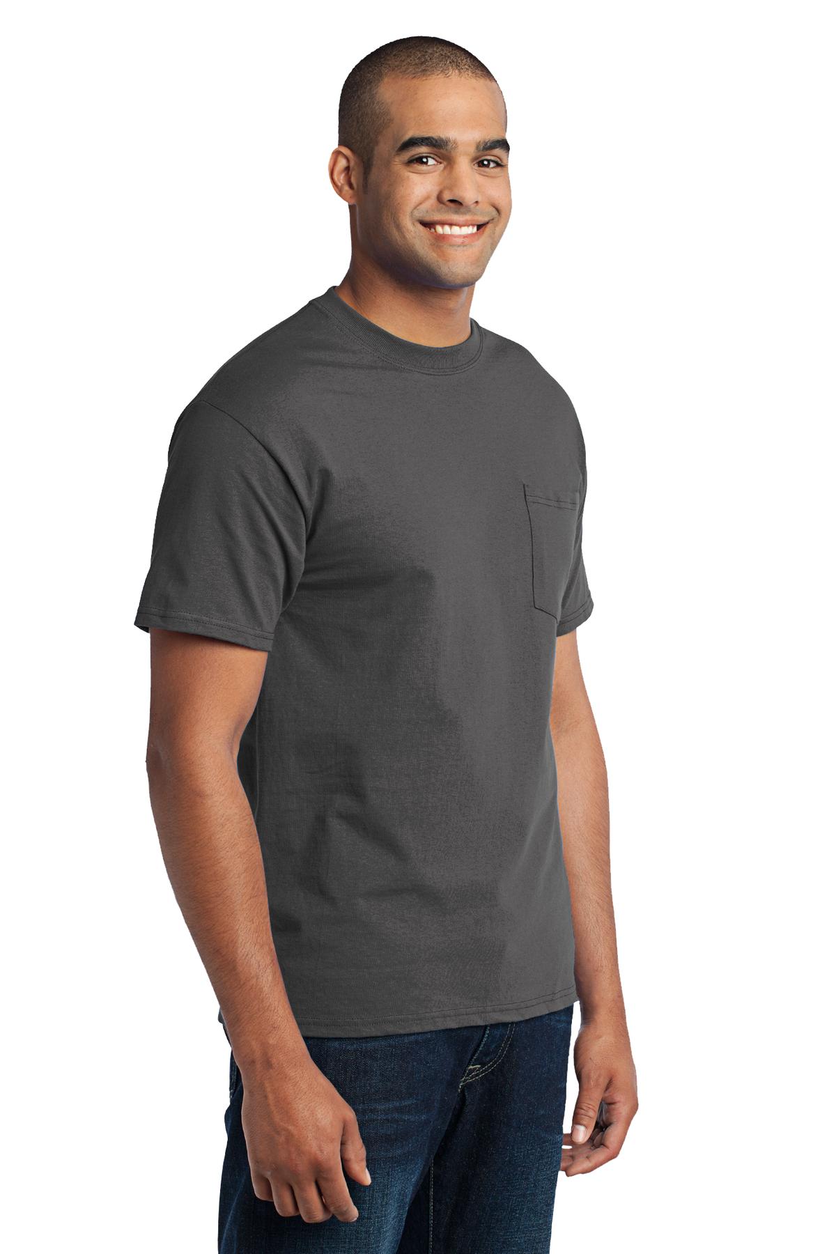 Port & Co Core Blend Pocket Tee. PC55P 5
