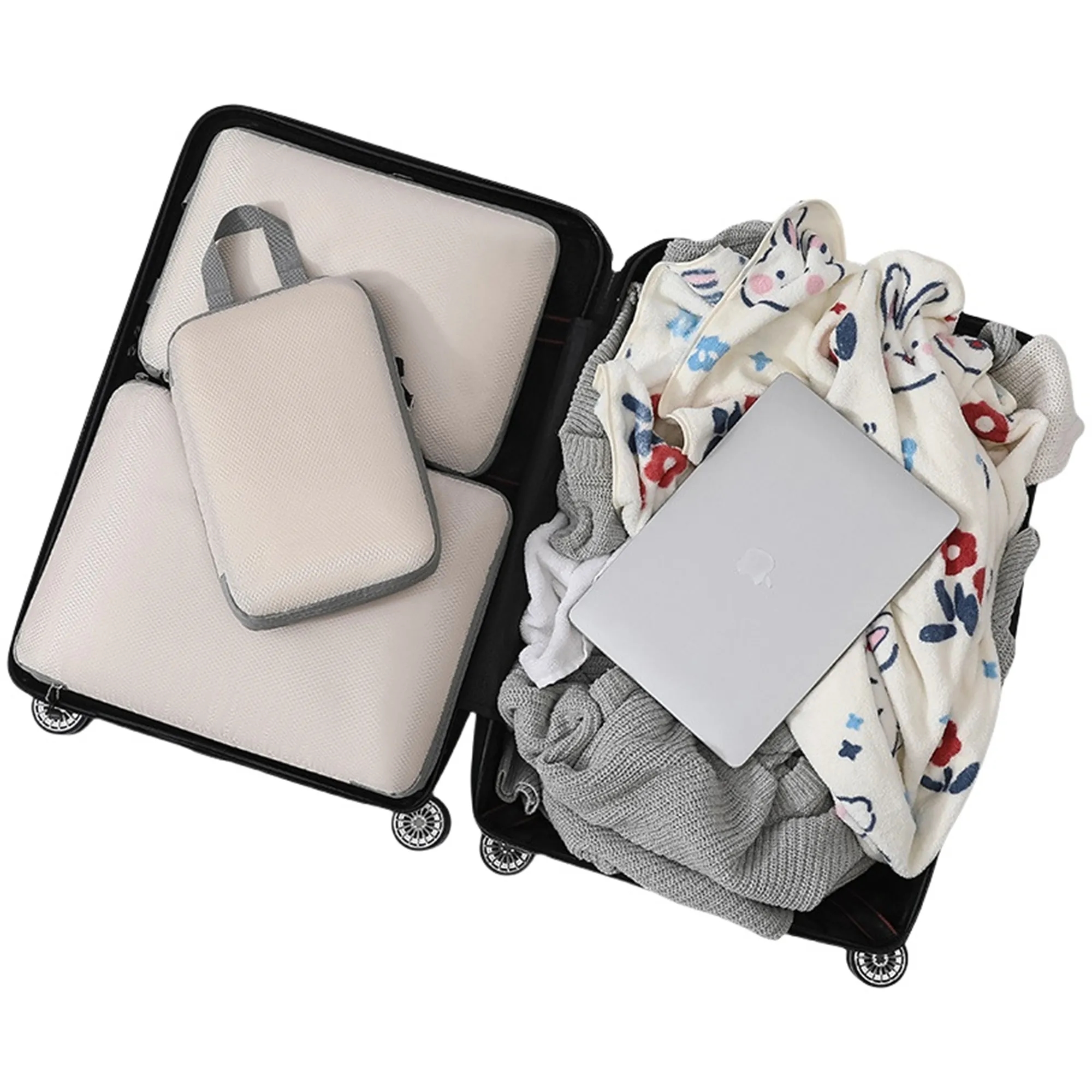 8 Set Compression Packing Cubes Travel Accessories 12