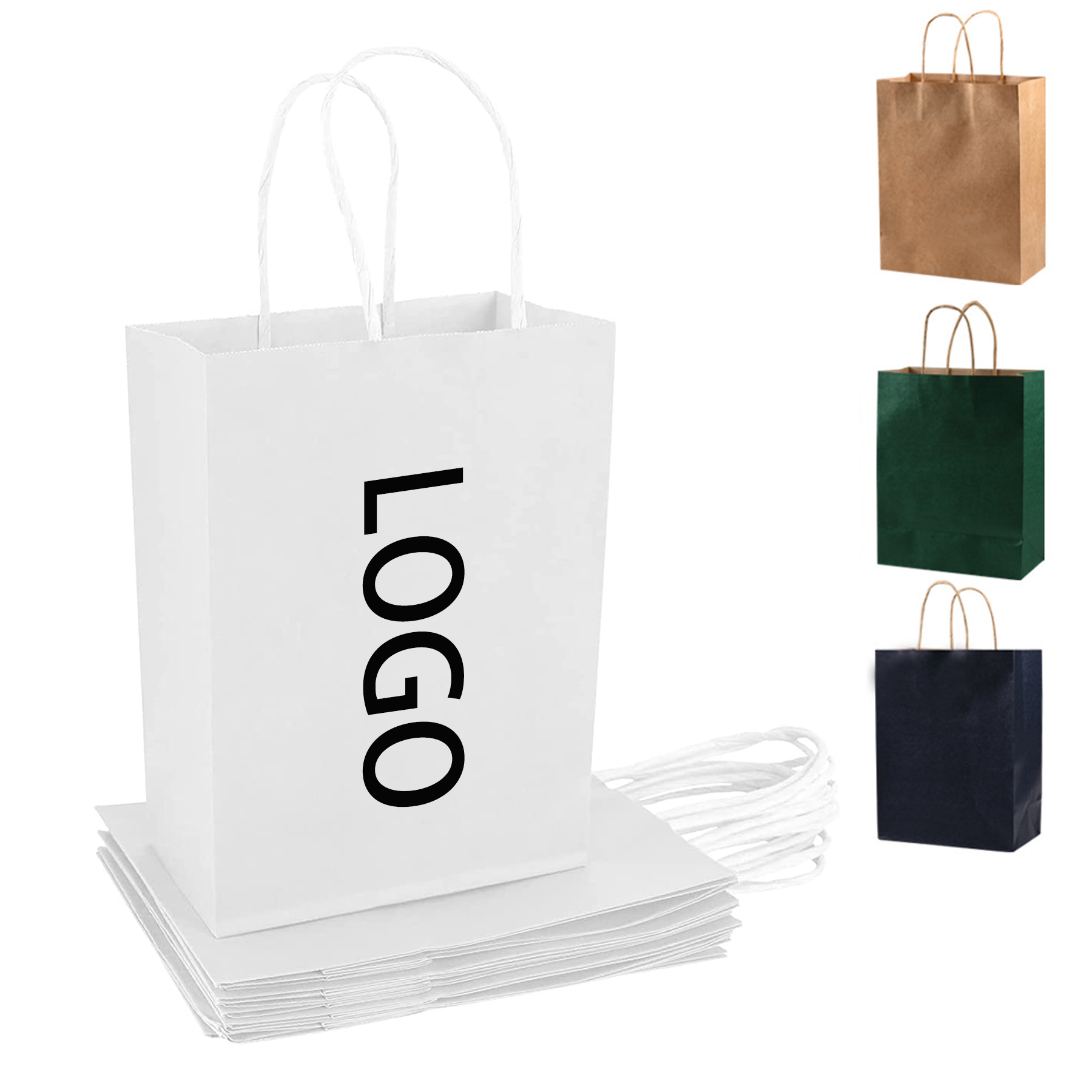 Kraft Paper Shopper Tote Bag MOQ 100pcs 1