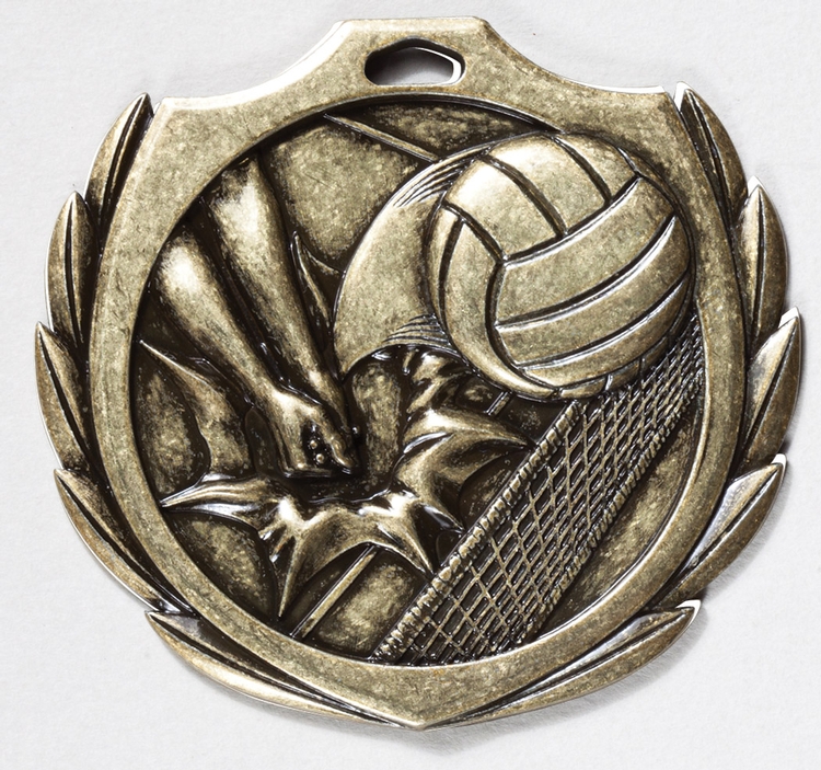 Volleyball Burst Medal 2 1/4" 2