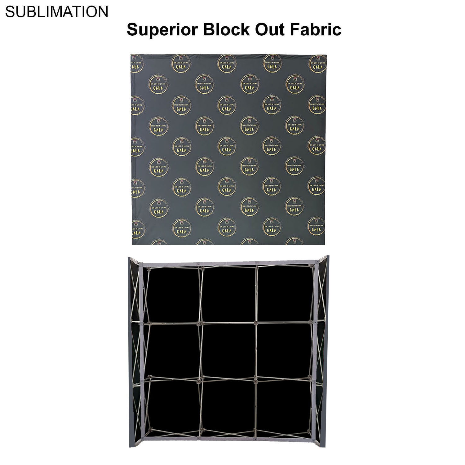 48 Hr Quick Ship -7.5' Straight Wall Full Height Fabric Pop-up Display, Superior Block Out Fabric 10