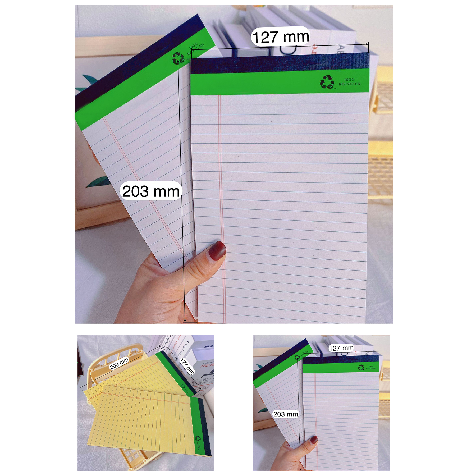 Narrow Ruled 5 x 8-Inch 50-Sheet Lined Writing Note Pad