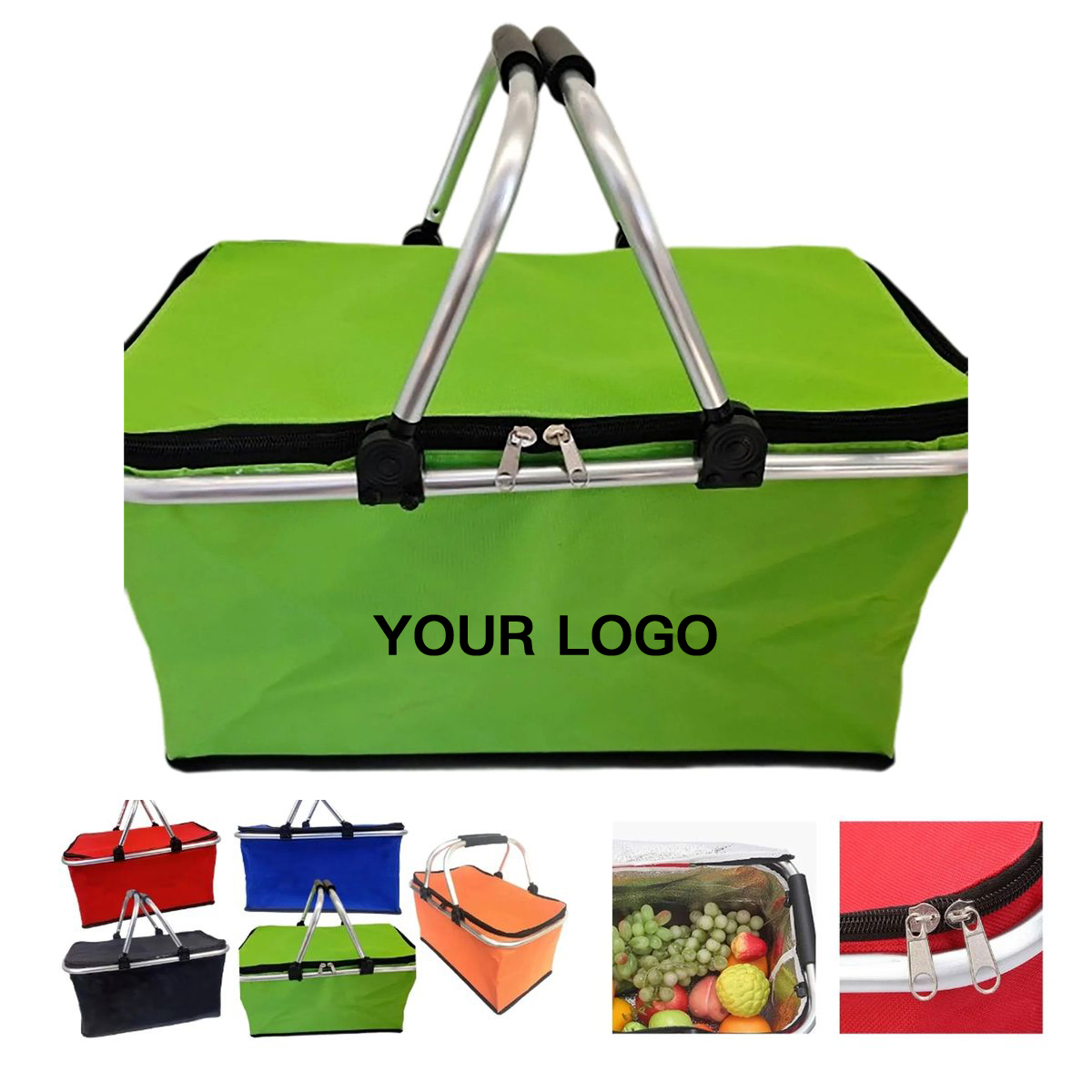 Foldable Picnic Basket with Insulated Lining 1