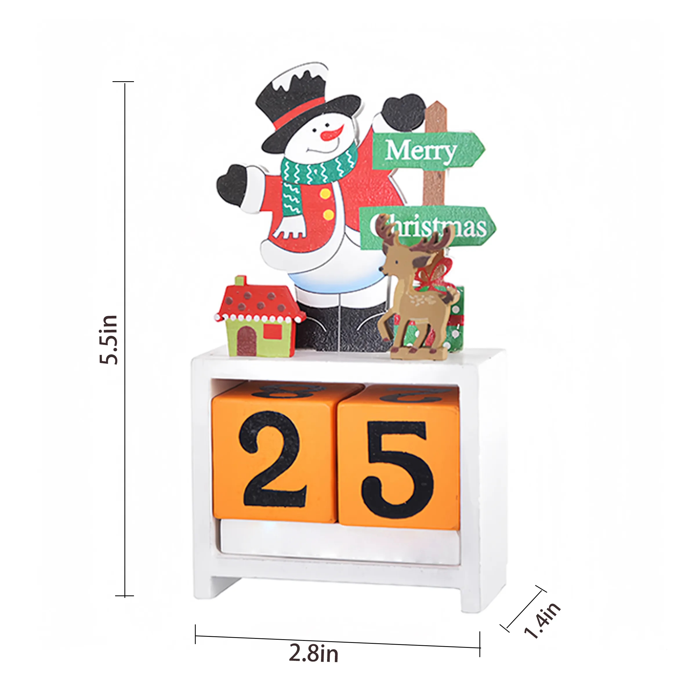 Wood Christmas Decorations, Wooden Calendar Ornaments 1