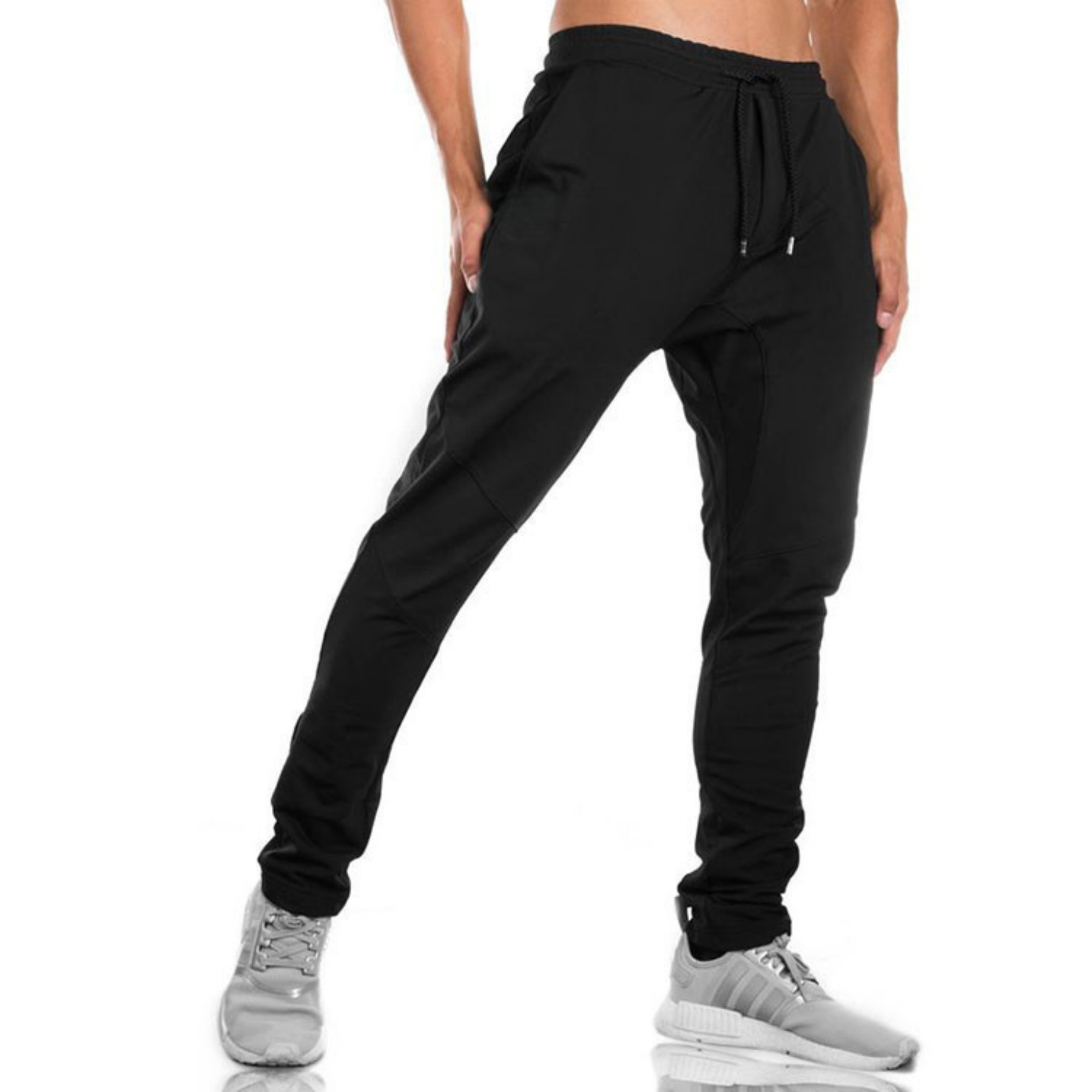 Mens Jogger Sport Pants, Casual Zipper Gym Workout Sweatpants Pockets 7
