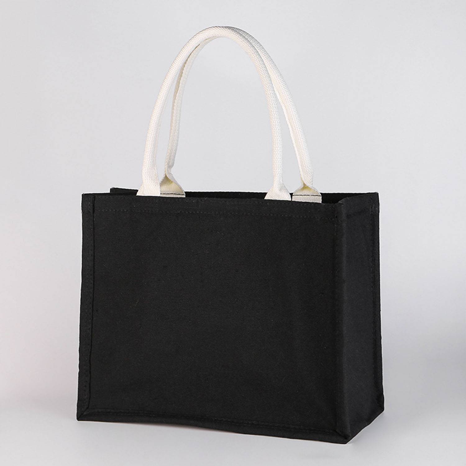 Canvas Sold Color Tote Bag, custom tote bag with logo imprint 6