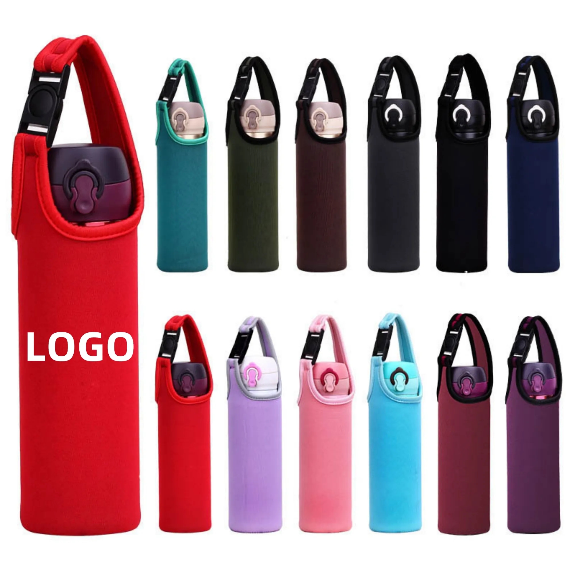 Neoprene Water Bottle Holder with Adjustable Strap 8