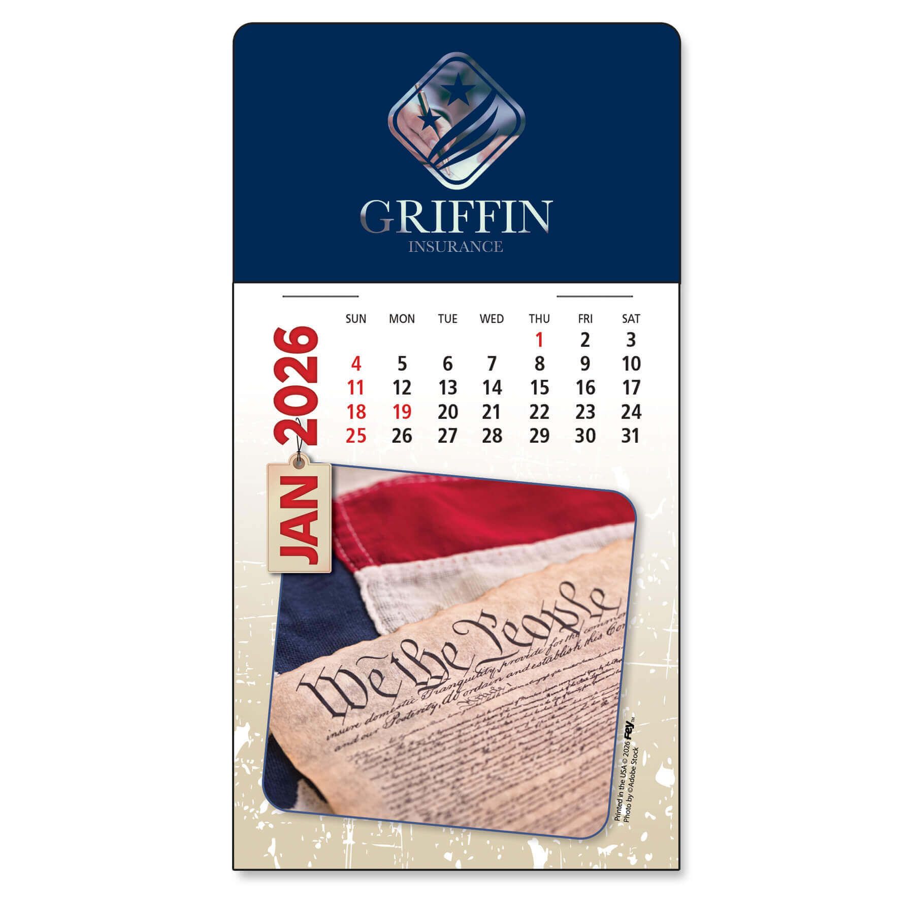 Adhesive Peel-N-Stick® Calendar - Americana Pad 2