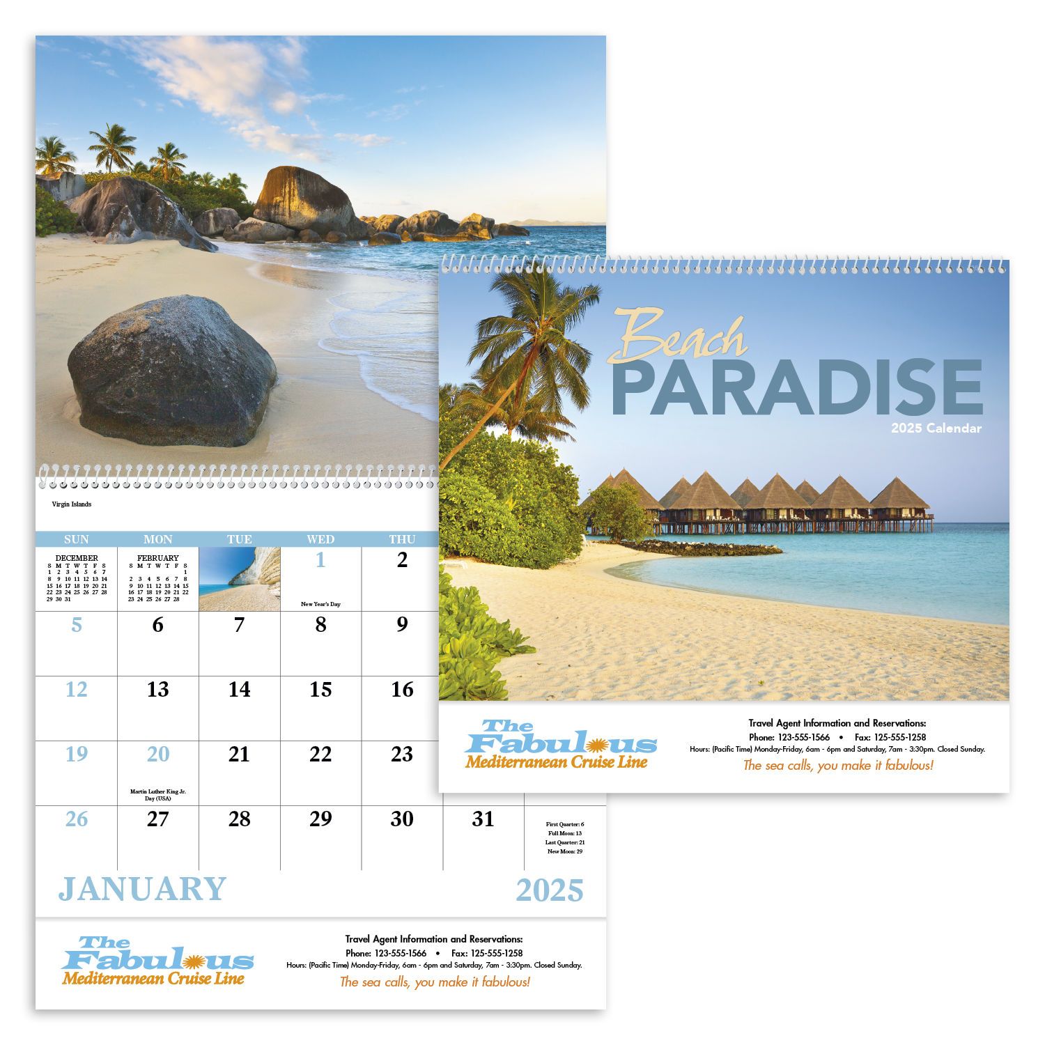 Good Value™ Beach Paradise - Spiral Calendar 15