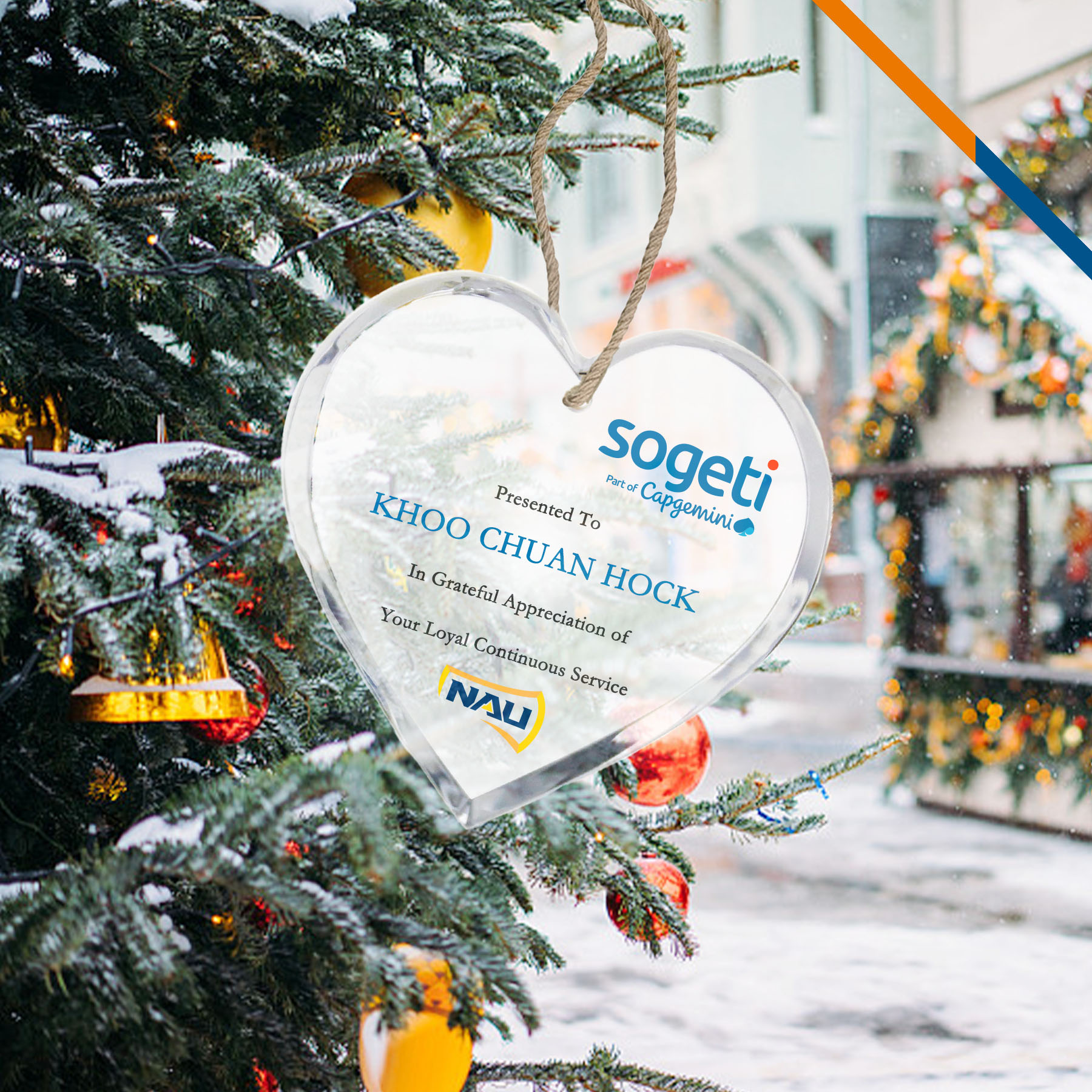 Cora Heart-Shaped Award Ornament 3