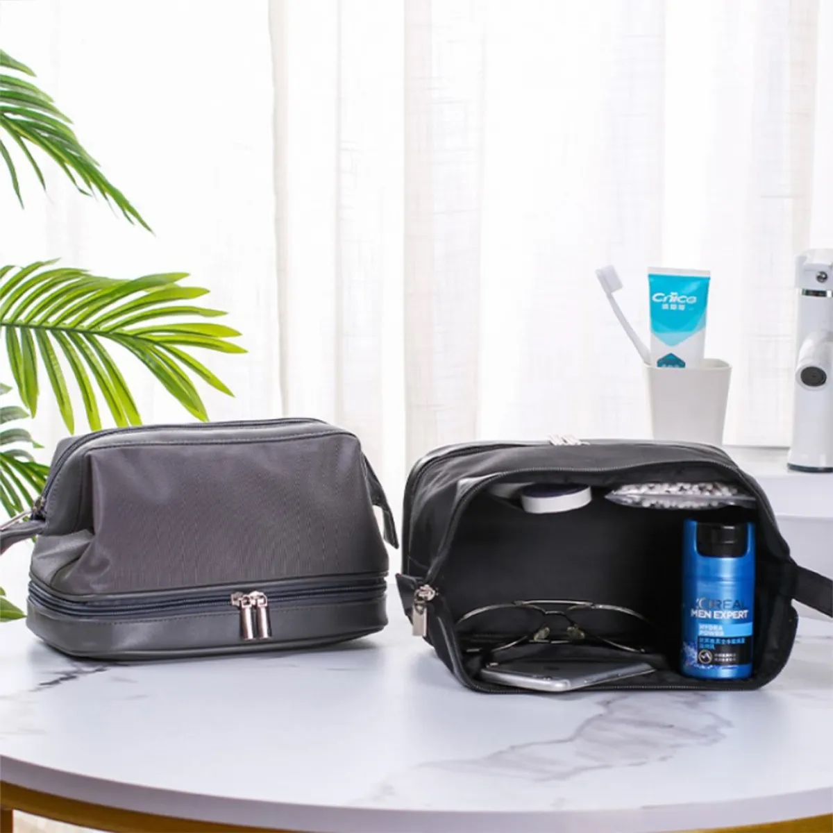 Double-layer Waterproof Portable Organizer Toiletry Bag 8