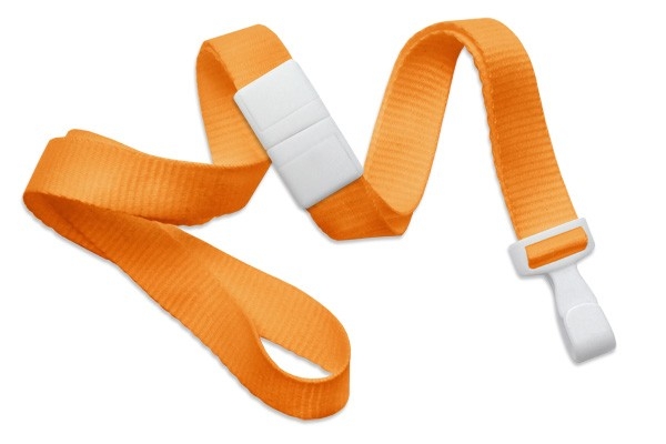 5/8" Flat Blank Lanyard with Breakaway (Split Ring) 5