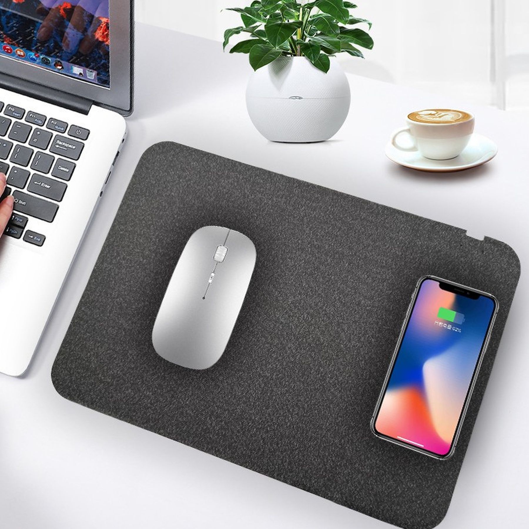 2 In 1 Mouse Pad With 15W Wireless Charger 16