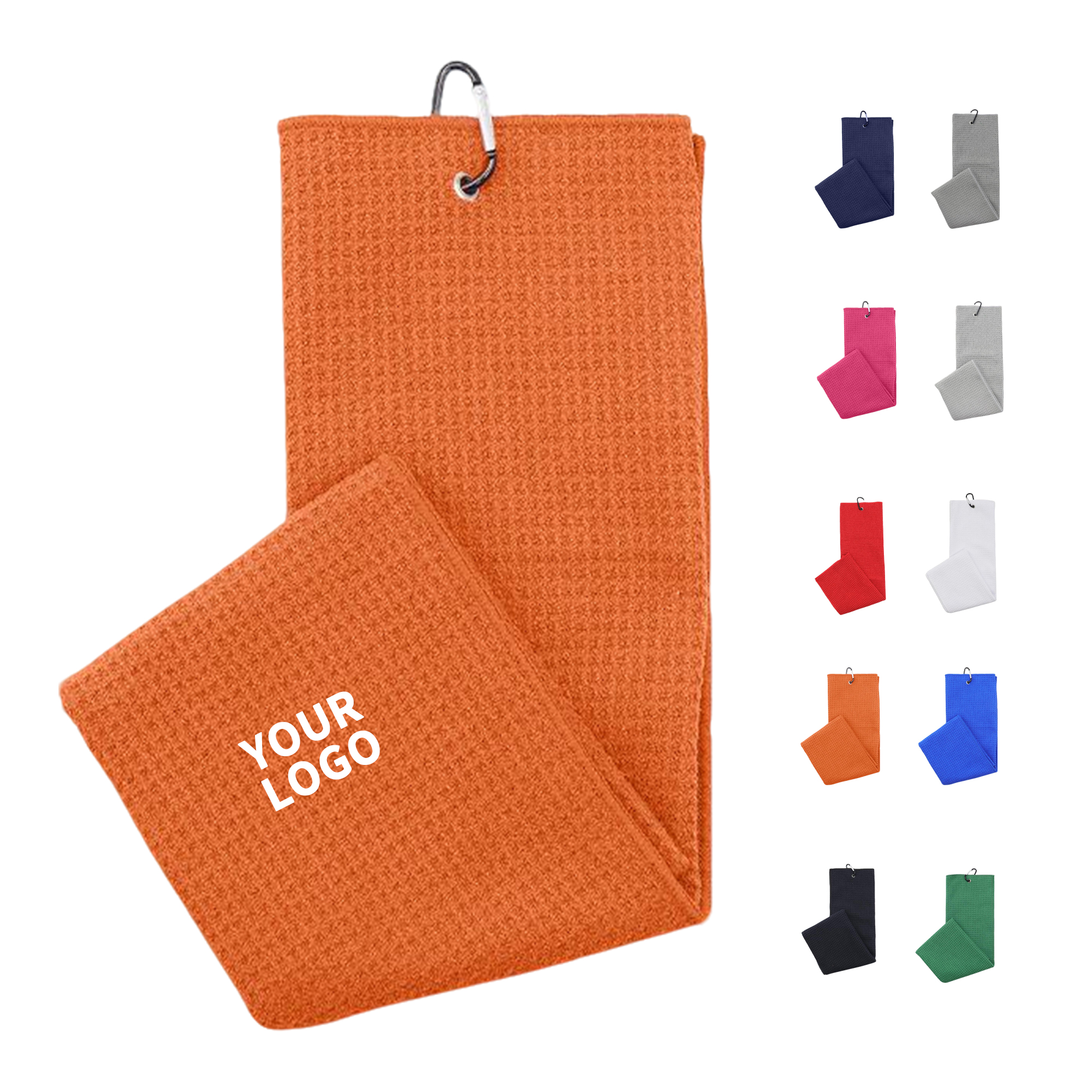 Sixteen Inch By Twenty Four Inch Golf Waffle Towel With Clip 3
