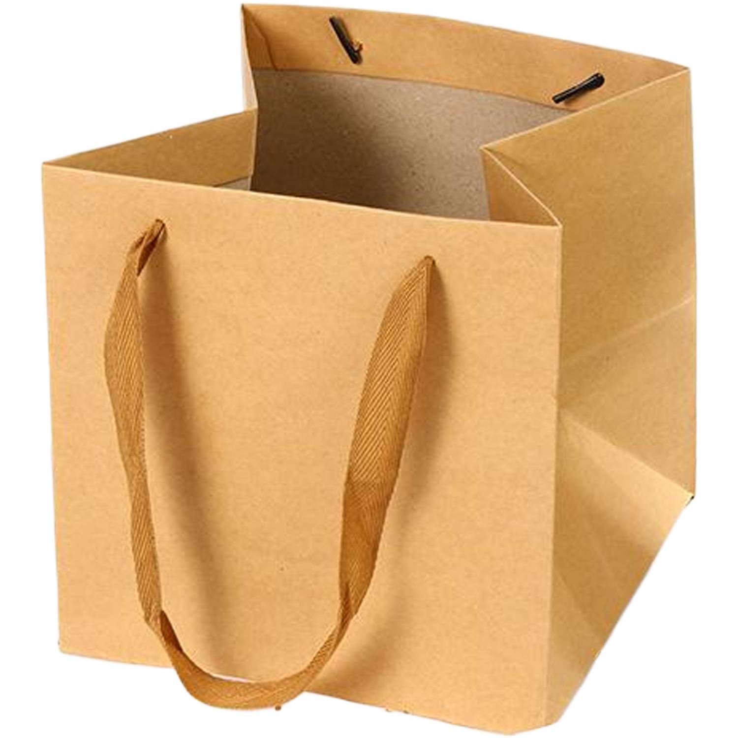Square Gift Shopping Paper Bag w/ Handles 2